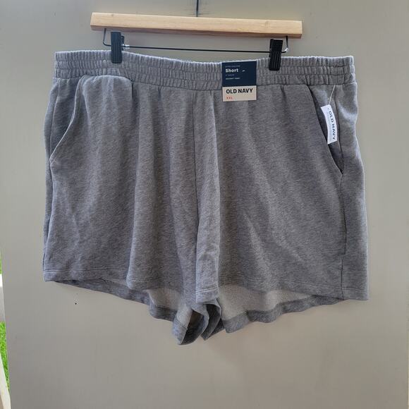 WOMENS GRAY HIGH WAISTED KNIT SHORTS BY OLD NAVY SIZE XX-LARGE (20-22) - Picture 1 of 10